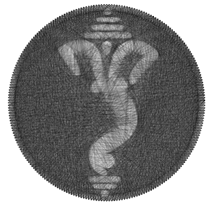 Ready to make Symbol of Ganesha Lord Hinduism string art scheme