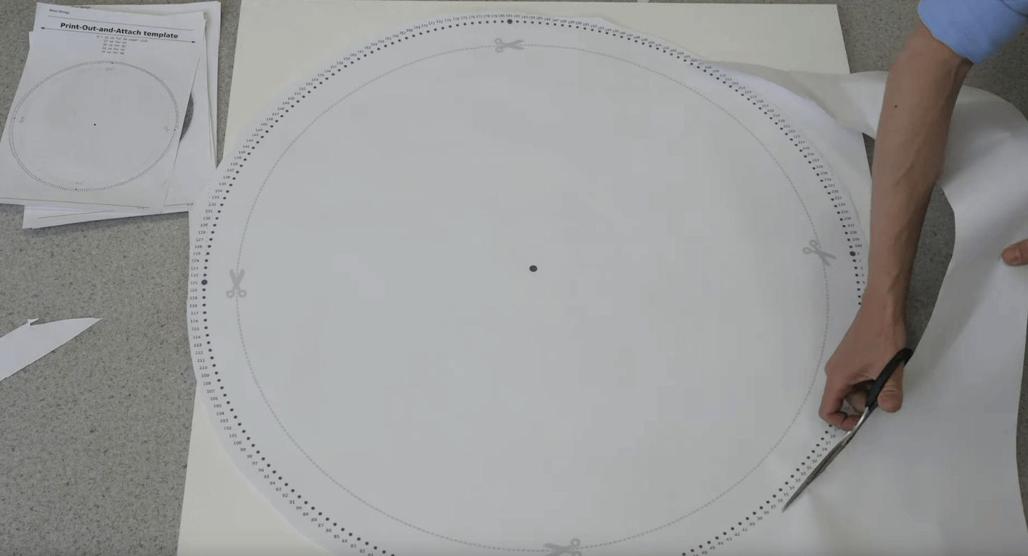 Attach the template to the board